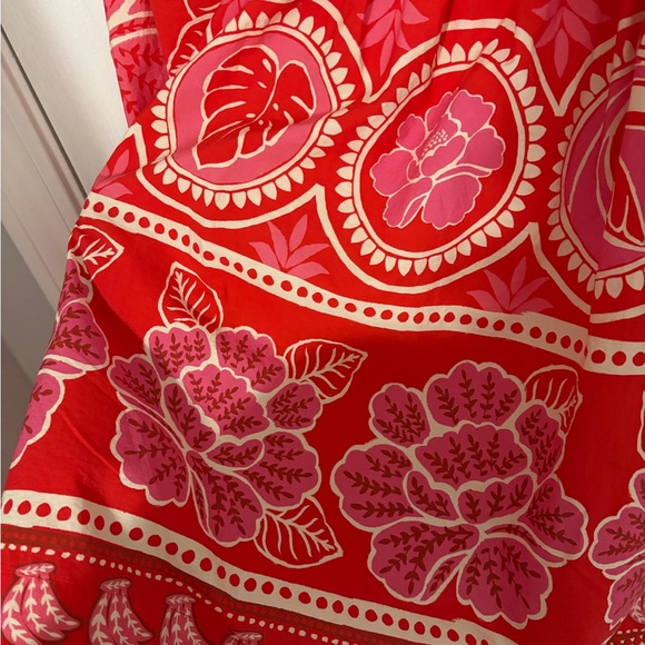 FARM Rio Vibrant Red Pink and White Dress - Picture 6 of 6